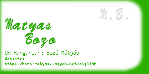 matyas bozo business card