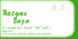 matyas bozo business card